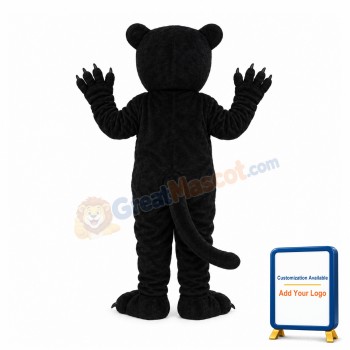 Green Eyes Black Leopard Mascot Costume