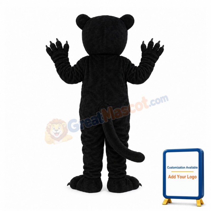 Green Eyes Black Leopard Mascot Costume