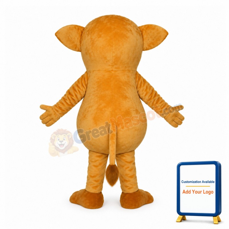 Very Big Eyes Little Yellow Dog Mascot Costume