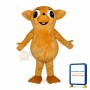 Very Big Eyes Little Yellow Dog Mascot Costume