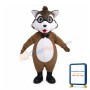 Studious Baby Wolf With Glasses Mascot Costume