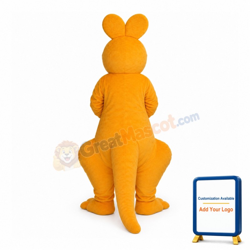 Sleeping Orange & White Kangaroo Mascot Costume