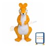 Sleeping Orange & White Kangaroo Mascot Costume