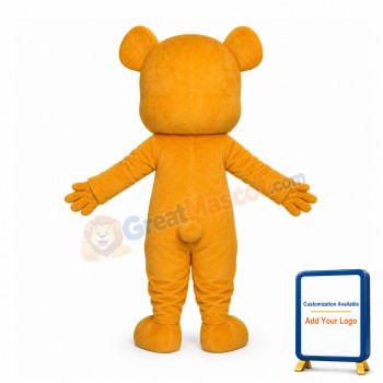 Cartoon Yellow Little Bear Mascot Costume