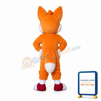 Blue Eyes Orange Fox Mascot Costume