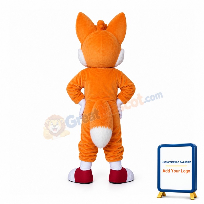 Blue Eyes Orange Fox Mascot Costume