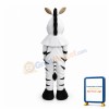 Standing Zebra With Closed Eyes Mascot Costume