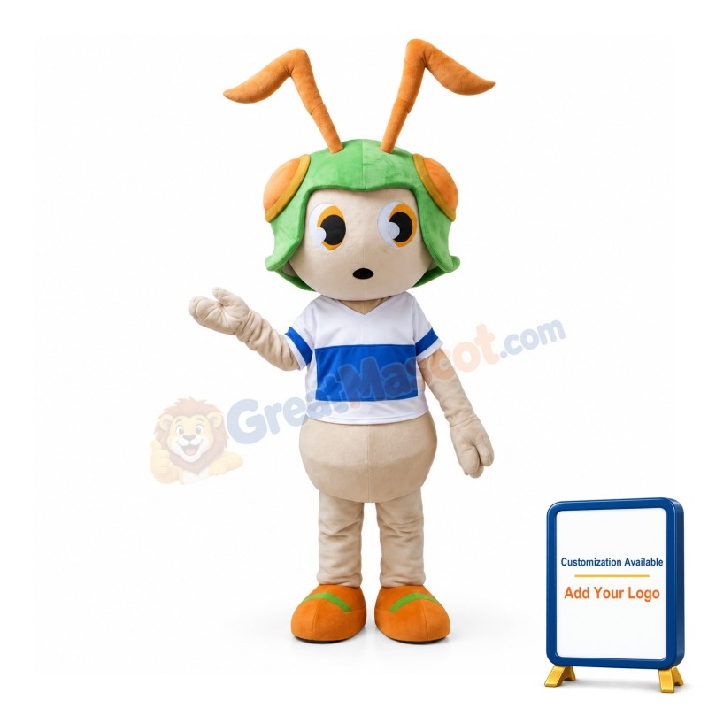 Orange Antennas Ant Mascot Costume