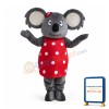 Koala In Red Polka Dot Dress Mascot Costume