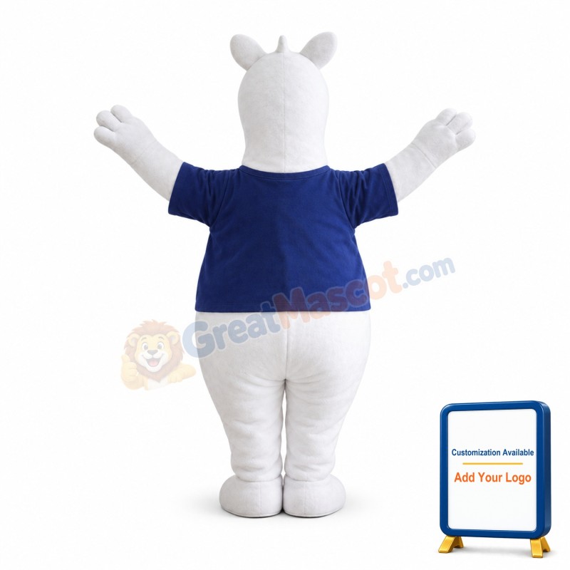 Fat White Dog Mascot Costume