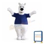 Fat White Dog Mascot Costume