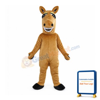 Laughing Horse Showing Tooth Mascot Costume