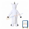All White Horse With Horn Mascot Costume