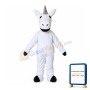 All White Horse With Horn Mascot Costume