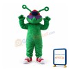 Green Plush Doll With Purple Glasses Mascot Costume