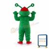 Green Plush Doll With Purple Glasses Mascot Costume
