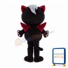 Red Eyes Black Doll With Wings Mascot Costume