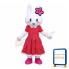 Beautiful Rabbit Wearing Pink Flower Mascot Costume