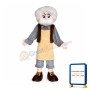 Graftsman Grandpa With Yellow Apron Mascot Costume