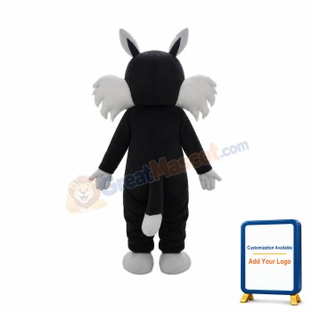 Black & White Bearded Dog Mascot Costume