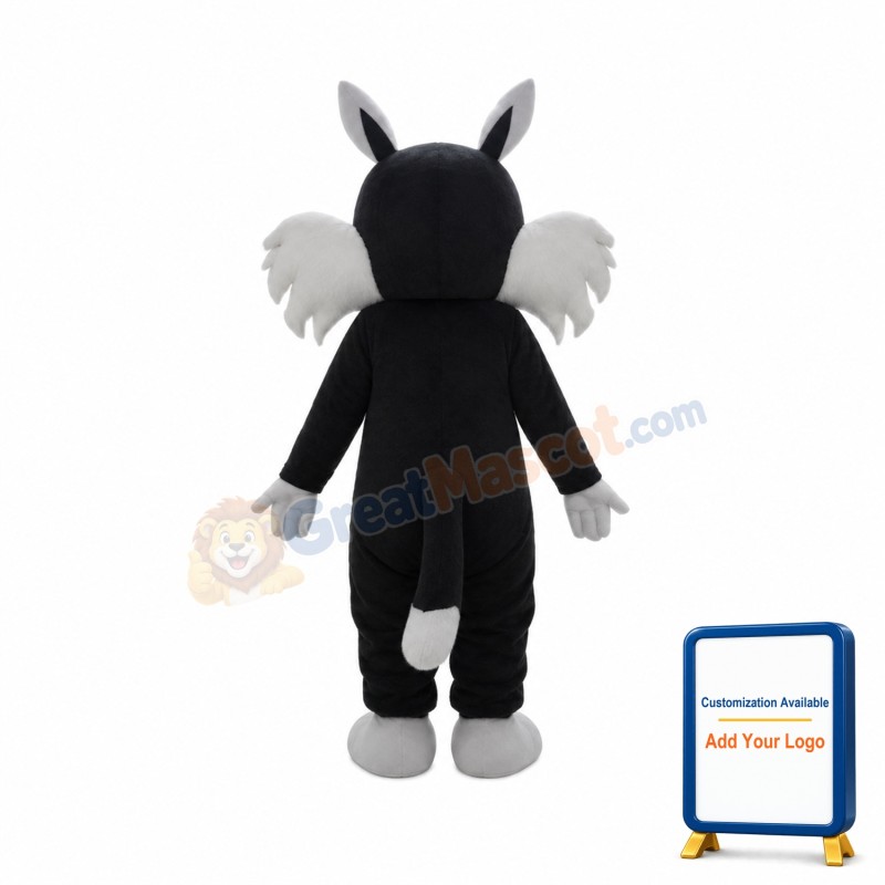 Black & White Bearded Dog Mascot Costume