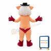 White Hair Pig With Red Bra Mascot Costume
