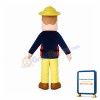 Engineer Wearing Yellow Hard Hat Mascot Costume