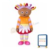 Colorful Hair Round Cake Face Doll Mascot Costume