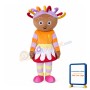 Colorful Hair Round Cake Face Doll Mascot Costume