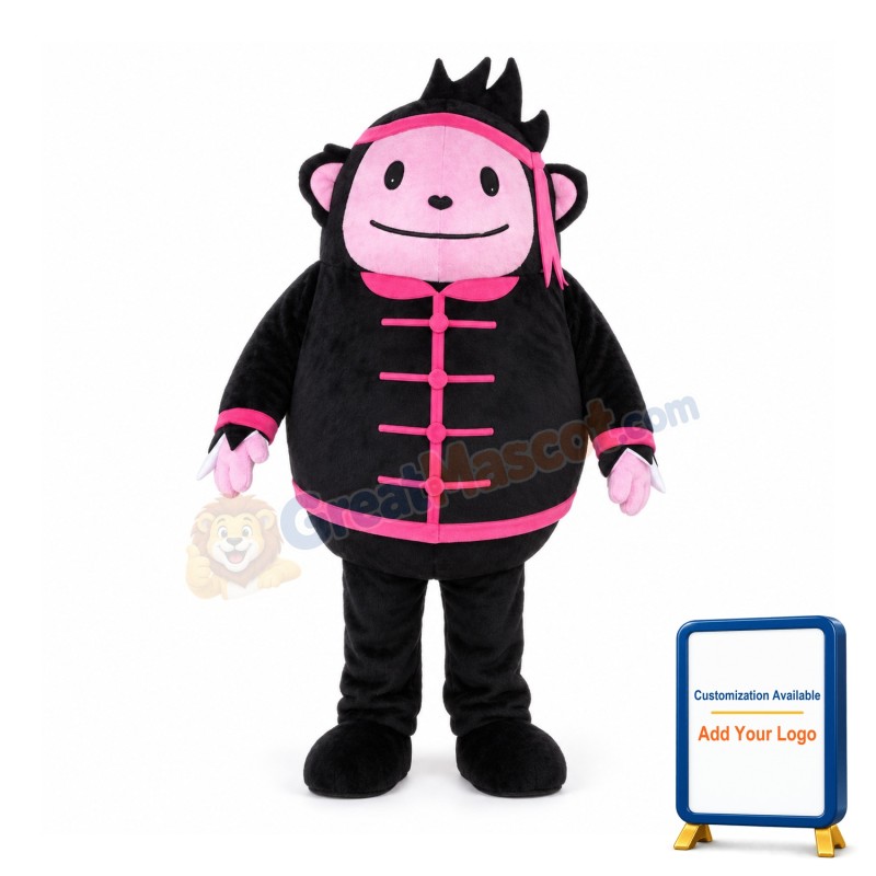 Strong Fat Black Monkey Mascot Costume