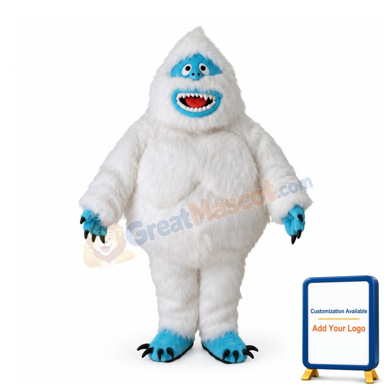 White Fur Ape Monkey Mascot Costume