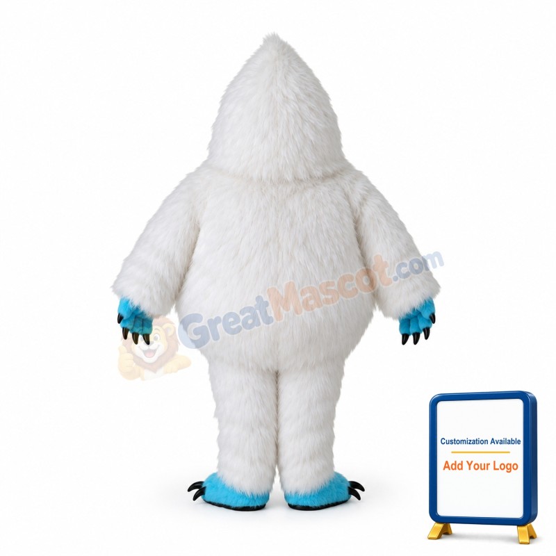 White Fur Ape Monkey Mascot Costume