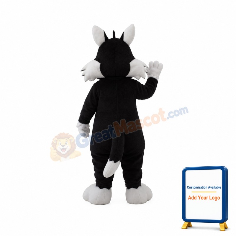 Pink Nose Long Beard Cat Mascot Costume