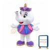 Cartoon Teapot With Purple Lid Mascot Costume