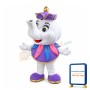 Cartoon Teapot With Purple Lid Mascot Costume