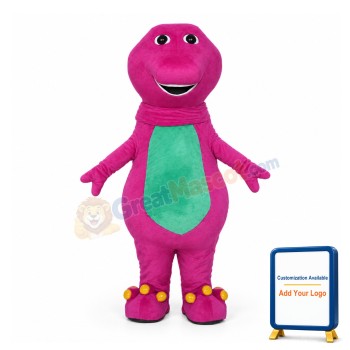 Rose Red & Green Dinosaur Mascot Costume
