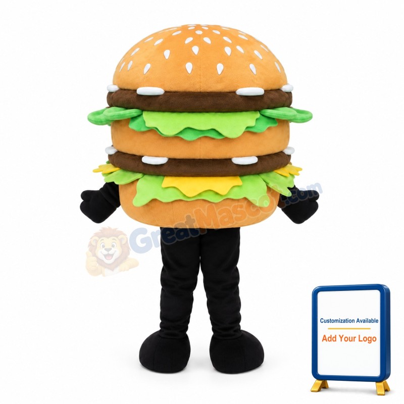 Delicious Double Beef Burger Mascot Costume