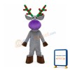 Grey Christmas Elk Mascot Costume