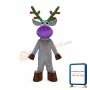 Grey Christmas Elk Mascot Costume