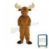 Beige Antlers Moose Mascot Costume