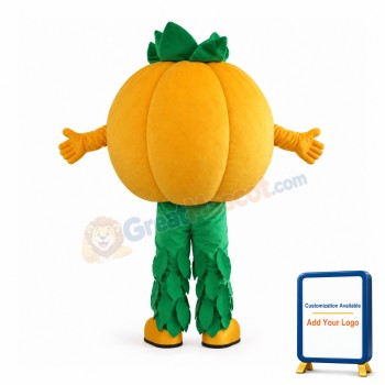 Smiling Face Halloween Pumpkin Mascot Costume
