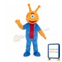 Orange One-eyed Alien Mascot Costume