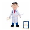 Male Doctor With Heart Shaped Glasses Mascot Costume