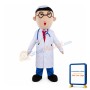 Male Doctor With Heart Shaped Glasses Mascot Costume