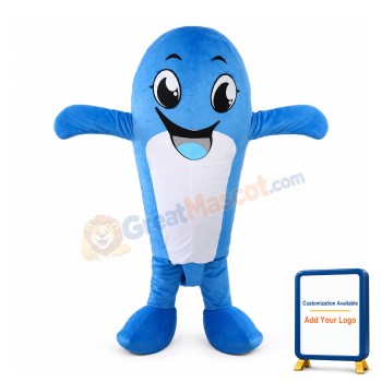 Lifesome Cartoon Dolphin Mascot Costume