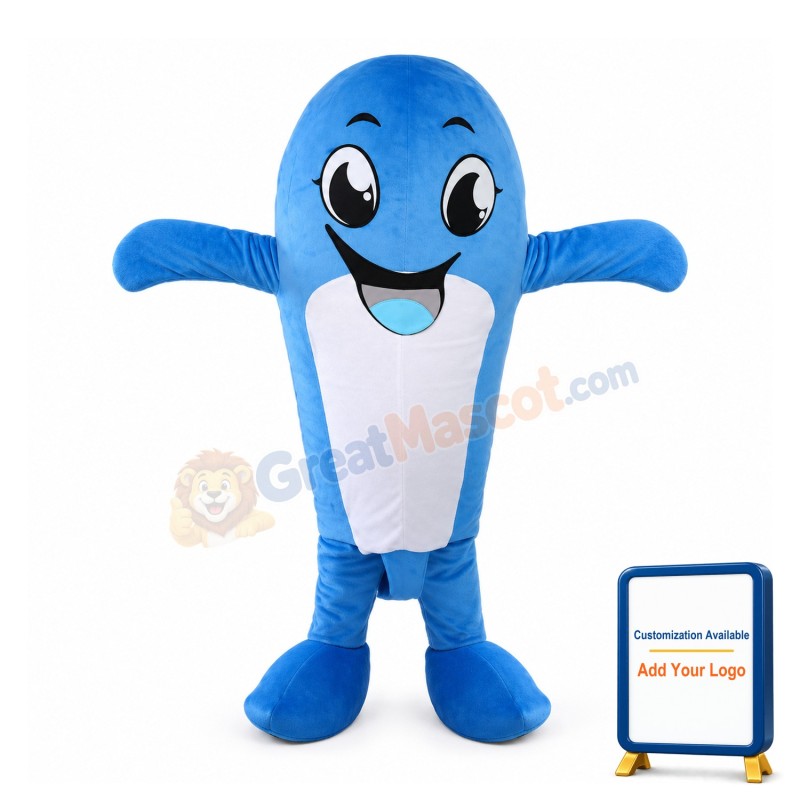 Lifesome Cartoon Dolphin Mascot Costume