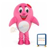 Big Shiny Eyes Pink Dolphin Mascot Costume
