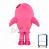 Big Shiny Eyes Pink Dolphin Mascot Costume