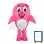 Big Shiny Eyes Pink Dolphin Mascot Costume