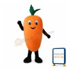 Cartoon Carrot With Leaves Mascot Costume